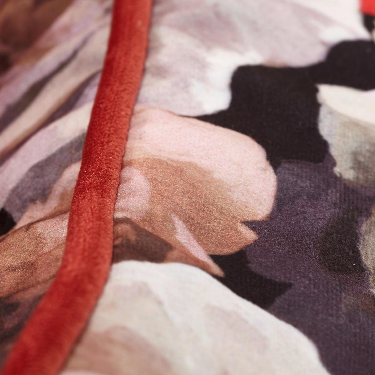 KRESLO UŠIAK, textil, červená - viacfarebná/tmavohnedá, Trend, drevo/textil (121/100/140cm) - Ambia Home