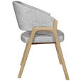 ARMLEHNSTUHL  Typenauswahl Jacquard  - Eichefarben/Grau, KONVENTIONELL, Holz/Textil (57/87/60cm) - Linea Natura