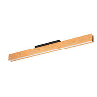 DECKENLEUCHTE Anchorena-Z 123/8/11 cm  - Schwarz/Braun, Natur, Holz/Kunststoff (123/8/11cm) - Connect Z