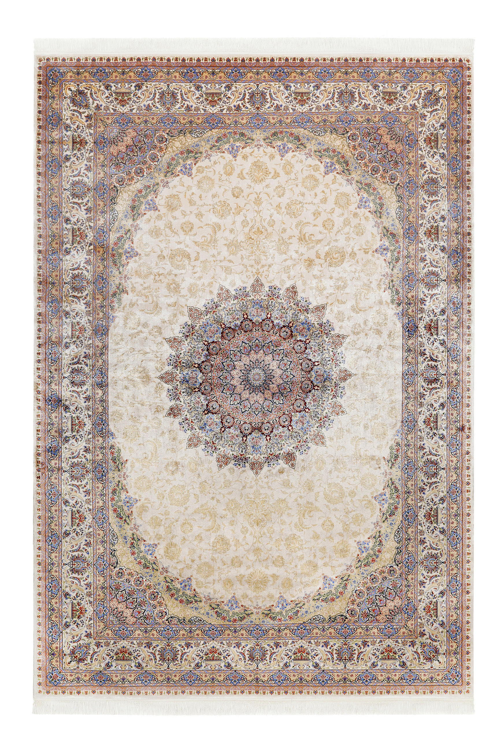 Orientalischer Webteppich Beige Täbriz 300x400 cm