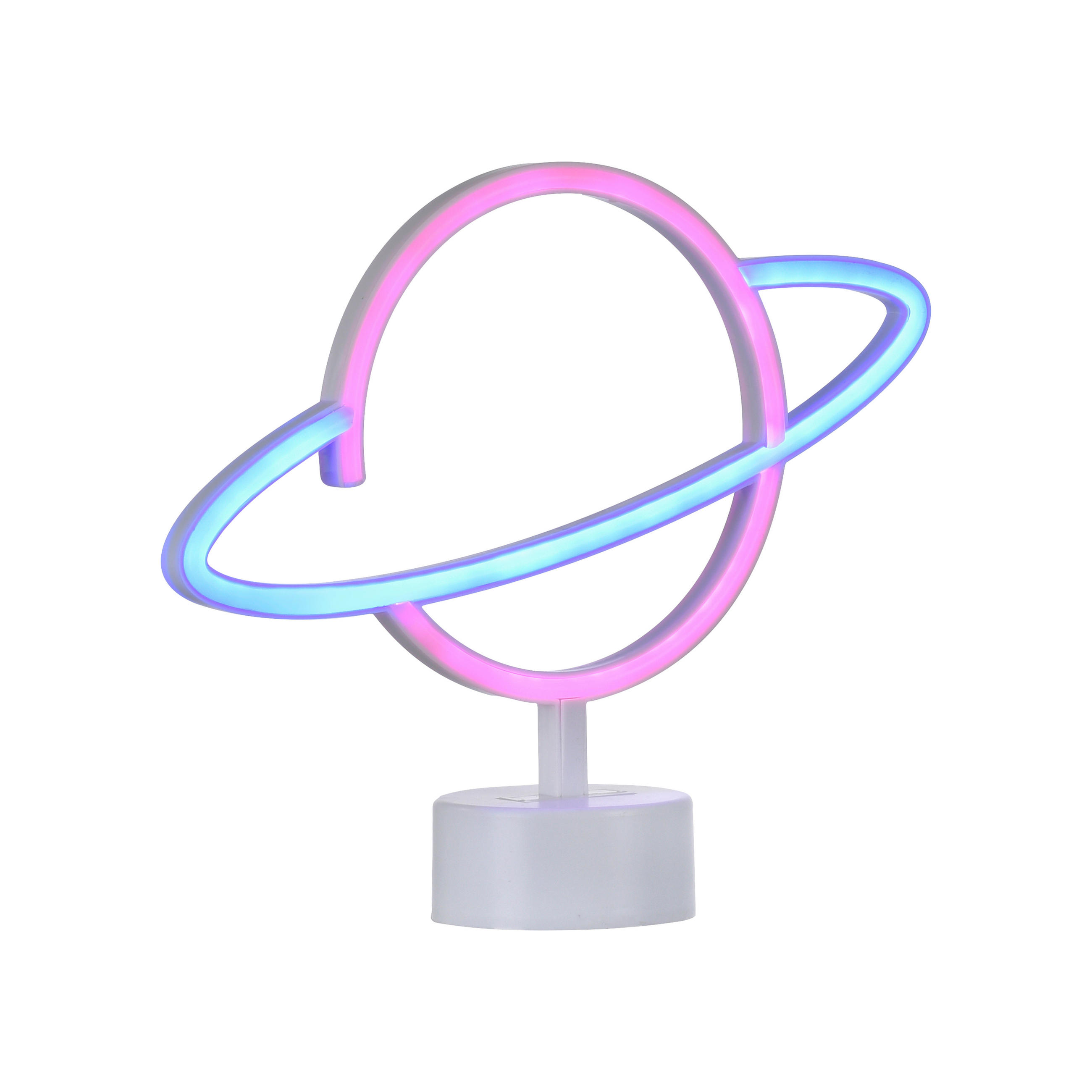 UKRASNA LED LAMPA  - pink/srebrna, Trendi, plastika (30/8,5/24cm)