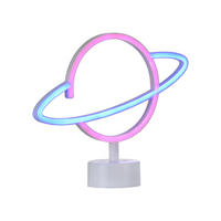 UKRASNA LED LAMPA  - pink/srebrna, Trendi, plastika (30/8,5/24cm)
