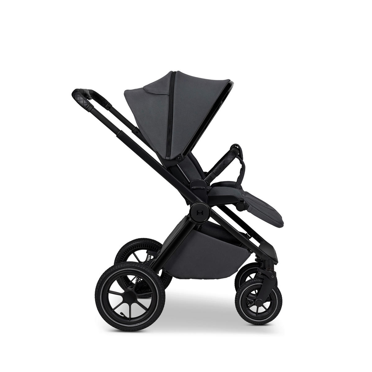 KOMBIKINDERWAGEN Gio+  - Anthrazit, Basics, Textil (103/60/125cm) - Moon Edition