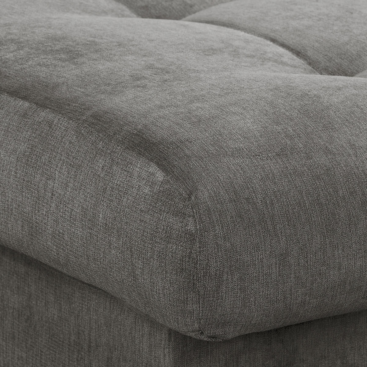 ECKSOFA Naomi Anthrazit Mikrofaser Rückenkissen  - Anthrazit/Schwarz, Design, Kunststoff/Textil (243/284cm) - P & B
