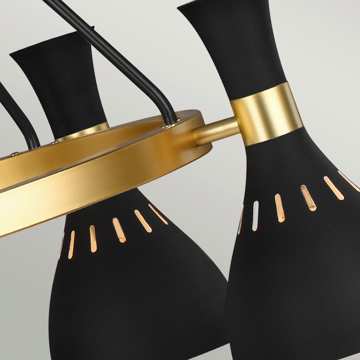KRONLEUCHTER 81.3/89.3  cm    - Messingfarben/Schwarz, Konventionell, Metall (81.3/89.3 cm) - Elstead Lighting