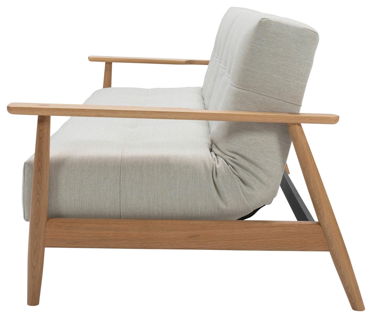 SCHLAFSOFA  in Flachgewebe Naturfarben, Weiß  - Eichefarben/Naturfarben, Design, Holz/Textil (232/77/99cm) - Niels Andersson