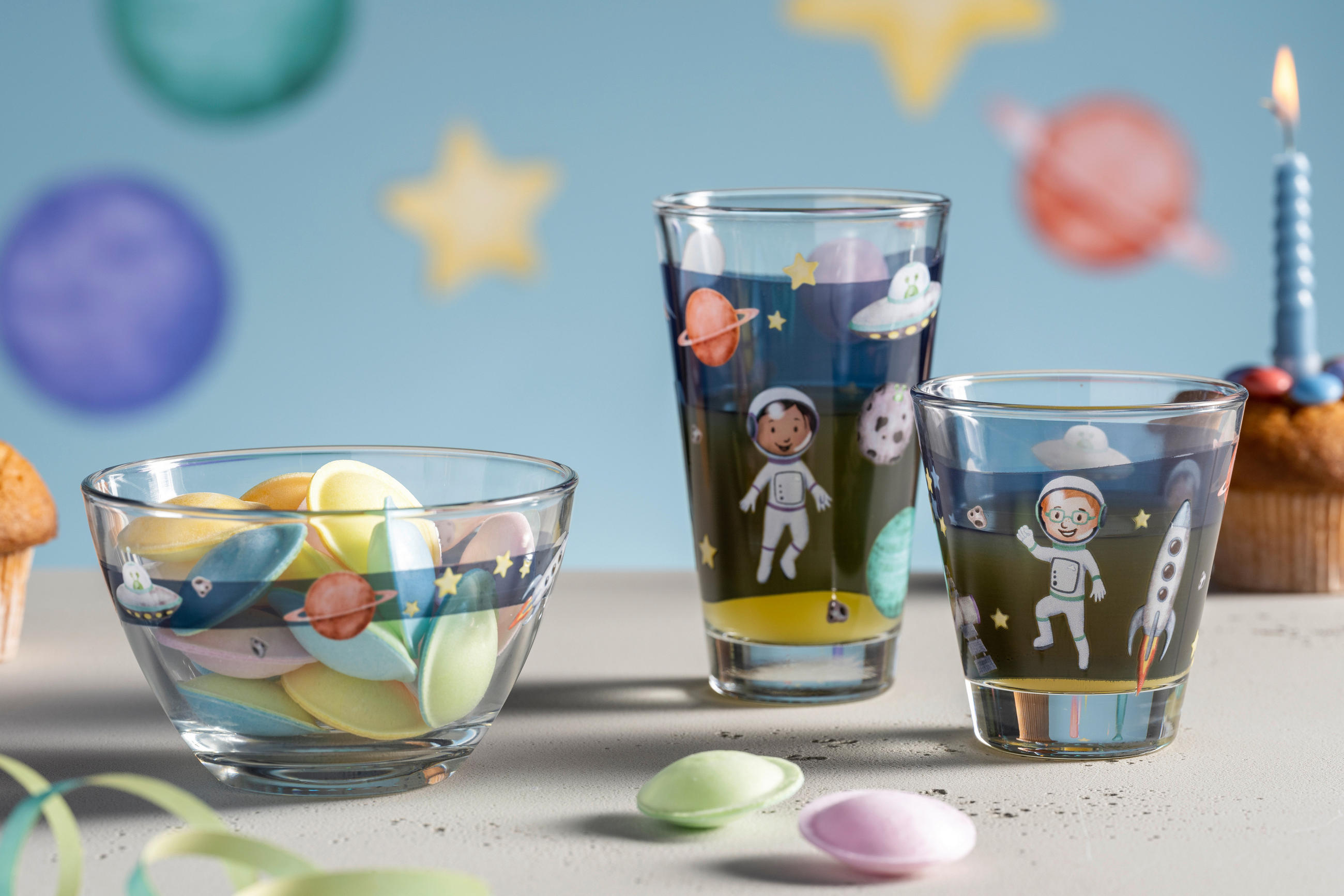 KINDER-GLÄSERSET Bambini Aventura 6-teilig  - Trend, Glas (8/13,20/8cm) - Leonardo
