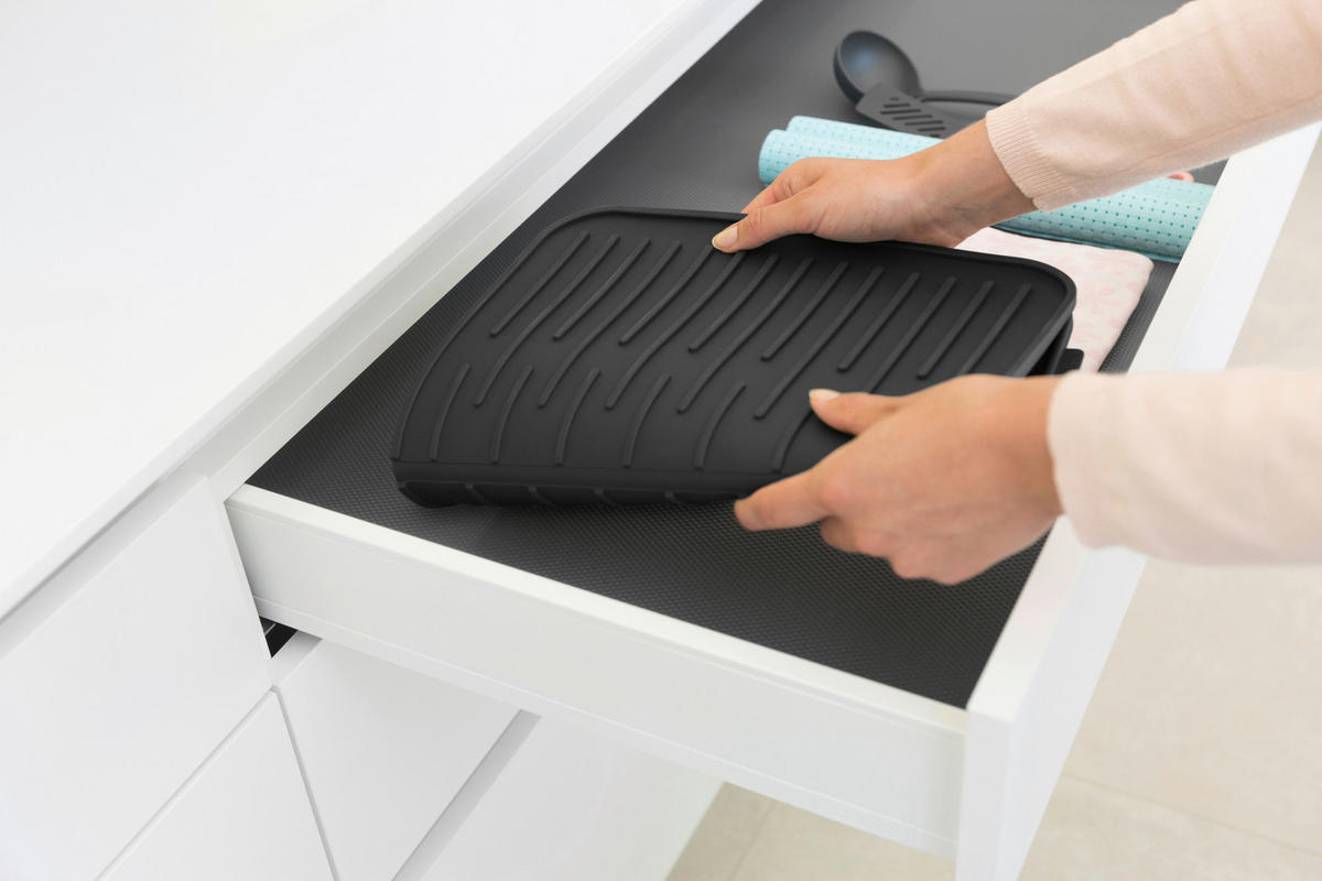 ABTROPFMATTE   - Dunkelgrau, Design, Kunststoff (32,5/43,8/0,9cm) - Brabantia