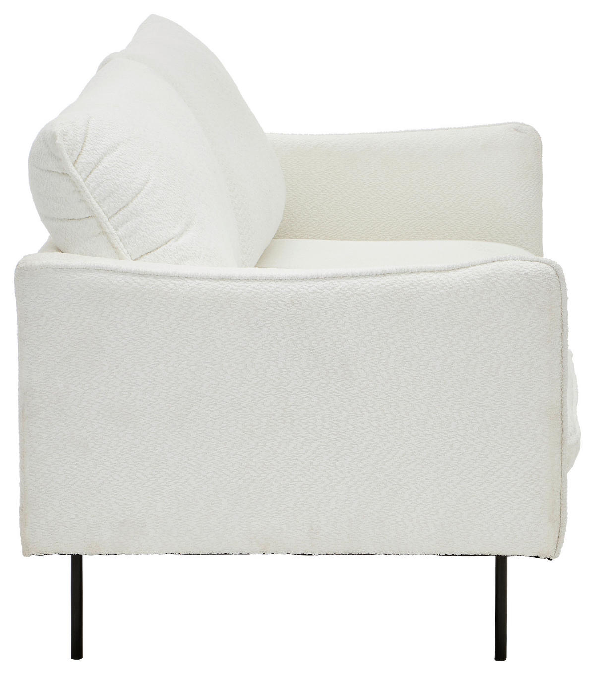 SOFA tekstil  bijela    - bijela/crna, Trend, tekstil/metal (198/90/85cm) - MID.YOU