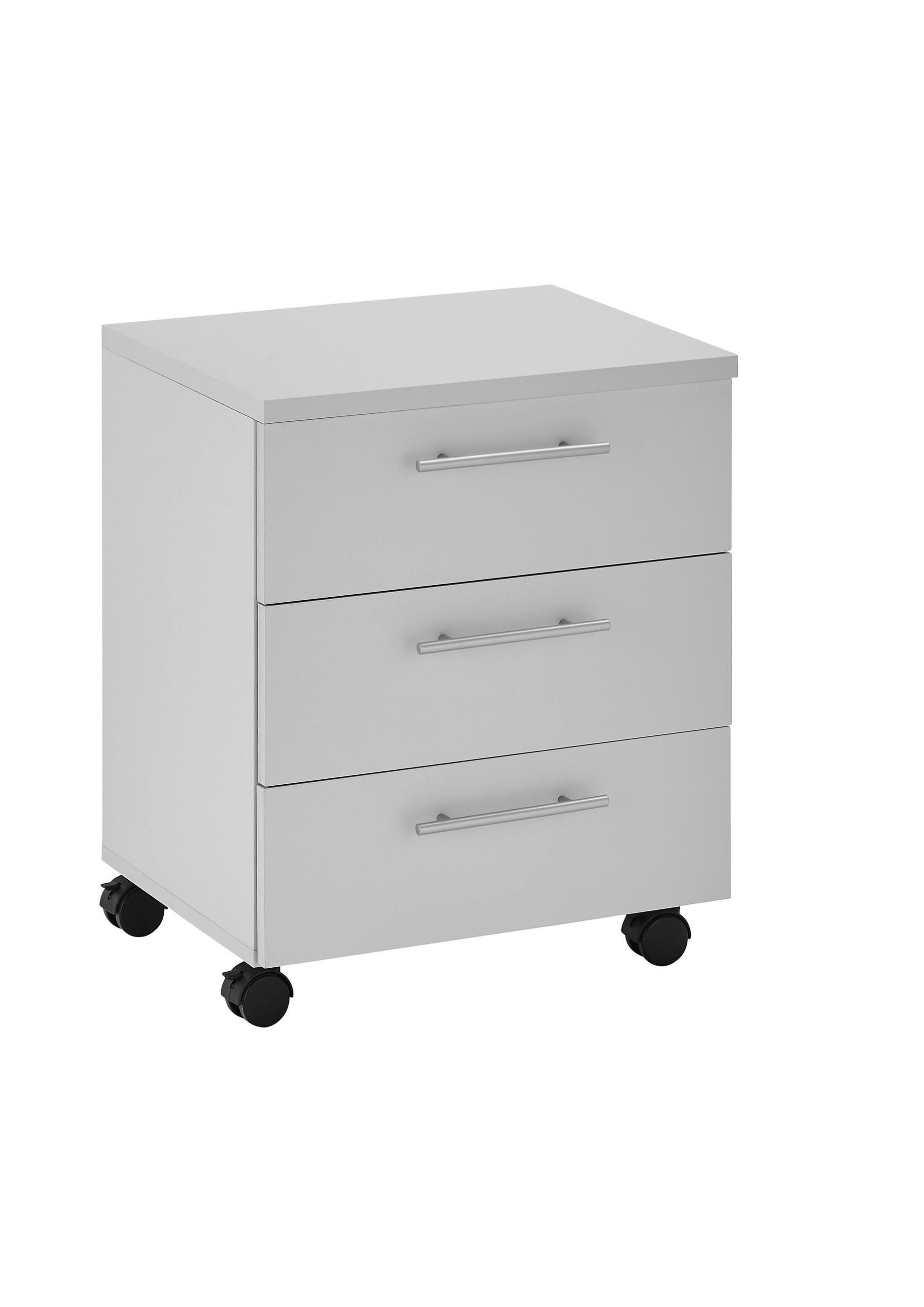 ROLLCONTAINER Grau  - Silberfarben/Grau, MODERN, Holzwerkstoff/Kunststoff (40/56/39cm) - Carryhome