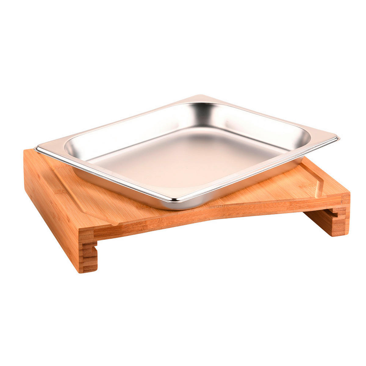SCHNEIDEBRETT Holz, Metall Bambus  - Hellbraun/Edelstahlfarben, Basics, Holz/Metall (36,5/6,8/28,5cm) - Kesper
