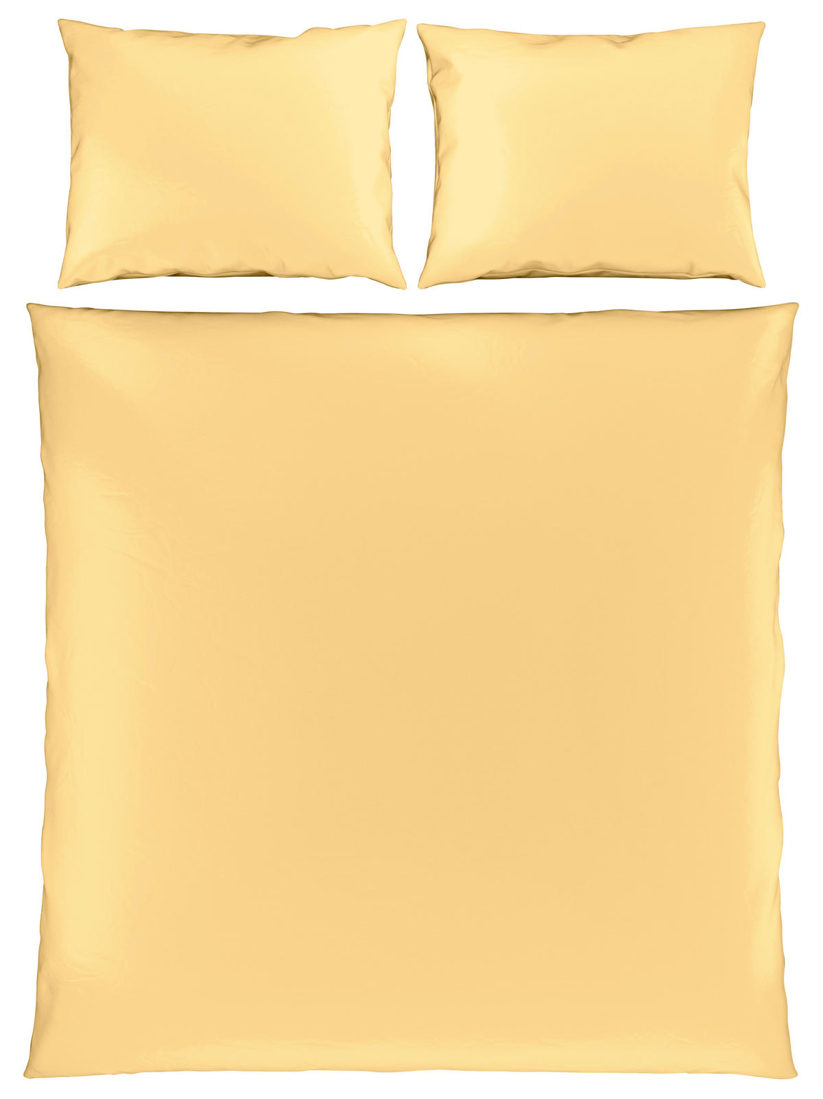BETTWÄSCHE 2-teilig TANJA Satin 200/200 cm  - Gelb, Basics, Textil (200/200cm) - Novel