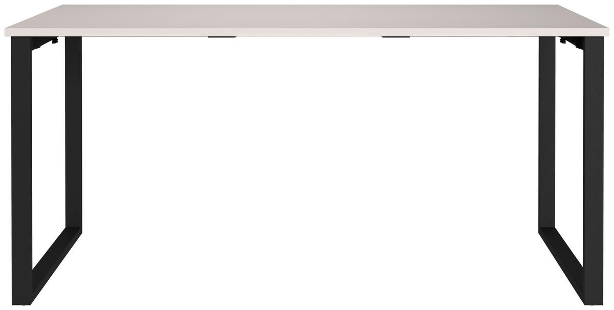 SCHREIBTISCH 160/80/75 cm, Schwarz, Kaschmir, in verschiedenen Holz-Dekoren erhältlich, justierbare Füße  - Kaschmir/Schwarz, MODERN, Holzwerkstoff/Metall (160/80/75cm) - Novel
