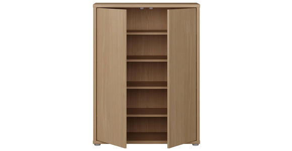 SCHUHSCHRANK 74,5/99,1/34,9 cm  - Eichefarben/Grau, MODERN, Holzwerkstoff/Kunststoff (74,5/99,1/34,9cm) - Carryhome