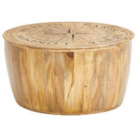 COUCHTISCH 83/83/42 cm Mangoholz massiv rund Naturfarben  - Naturfarben, Design, Holz (83/83/42cm) - Ambia Home