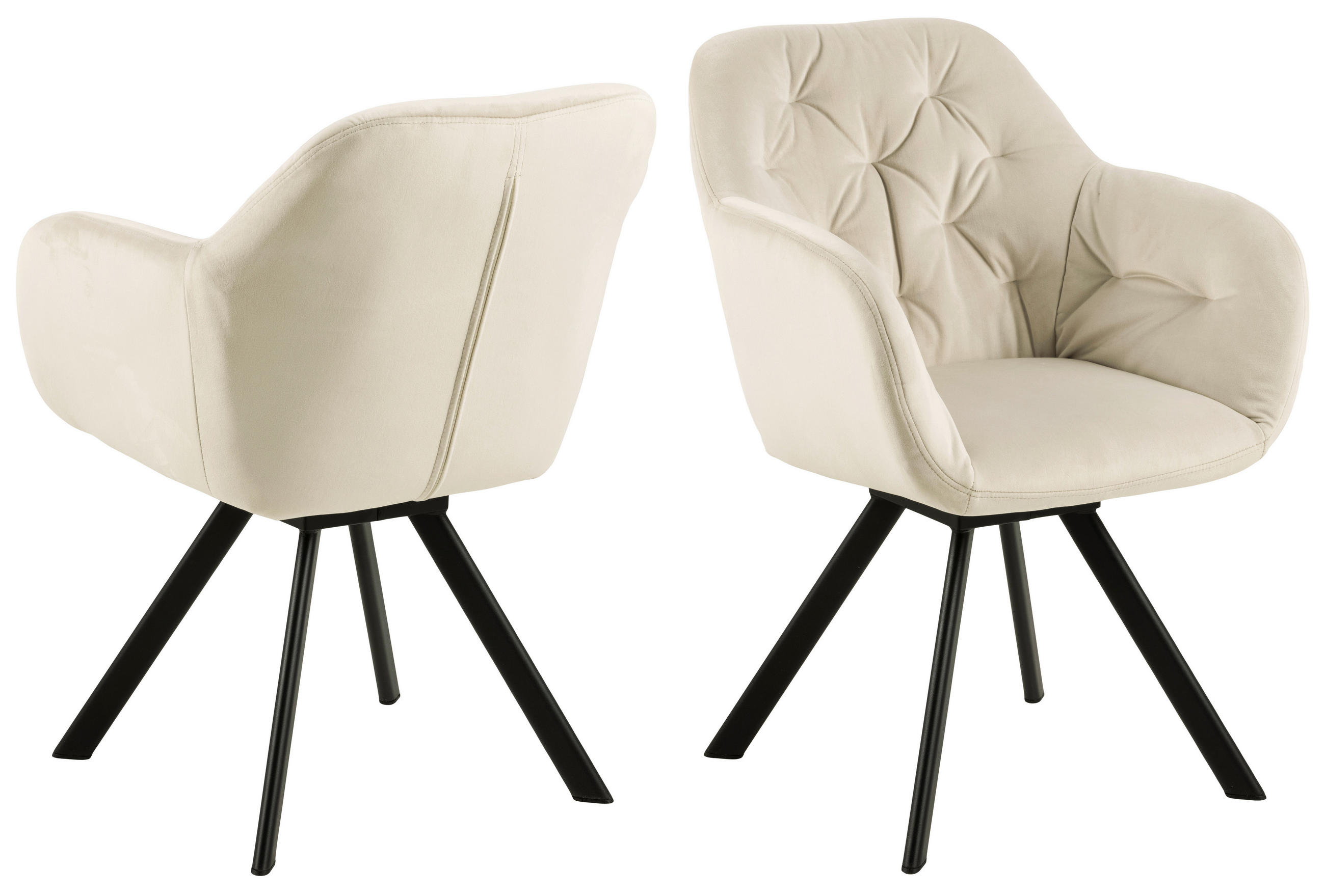 STOL MED ARMSTÖD  tygutbud, modellutbud, automatisk funktion för återhämtning sammet  - sandfärgad/svart, Design, metall/textil (57,5/81,5/61,5cm) - Best Price