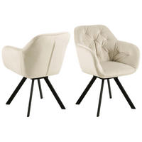 STOL MED ARMSTÖD  tygutbud, modellutbud, automatisk funktion för återhämtning sammet  - sandfärgad/svart, Design, metall/textil (57,5/81,5/61,5cm) - Best Price