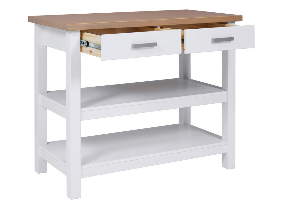 BARSKI STOL  bijela, hrast Artisan  drvo      - bijela/hrast Artisan, Konvencionalno, drvo (115/94/60cm)