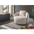 COCKTAILSESSEL Chenille Creme    - Creme/Schwarz, LIFESTYLE, Textil/Metall (101/79/96cm) - Xora