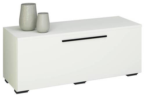 LOWBOARD  in 95/39/40 cm  - Weiss/Alufarben, Modern, Holzwerkstoff/Kunststoff (95/39/40cm) - MID.YOU