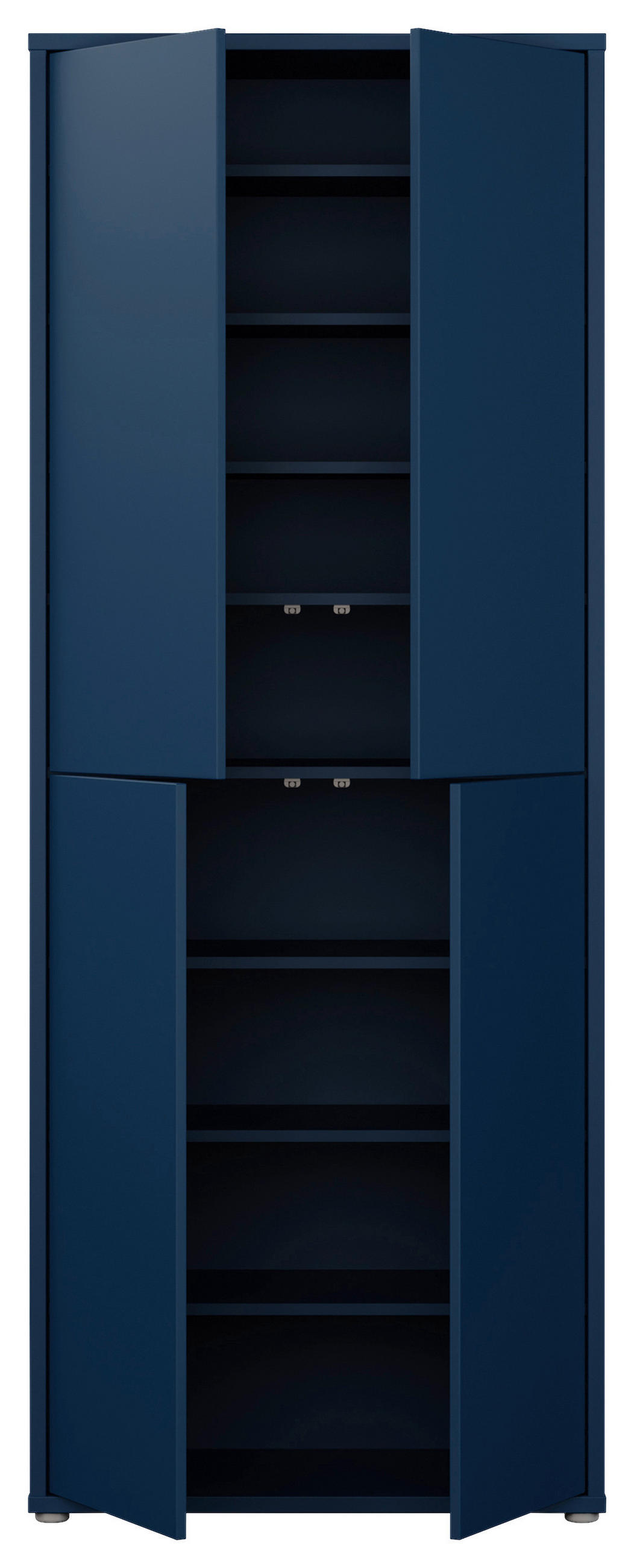 SCHUHSCHRANK Dunkelblau  - Dunkelblau/Grau, MODERN, Holzwerkstoff/Kunststoff (74,5/191,9/34,9cm) - Modern Living