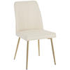 STUHL  in Eisen Webstoff Metall, Textil  - Beige/Goldfarben, MODERN, Textil/Metall (50/88/61cm) - Livetastic