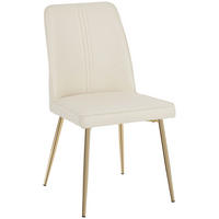 STUHL  in Eisen Webstoff Metall, Textil  - Beige/Goldfarben, MODERN, Textil/Metall (50/88/61cm) - Livetastic