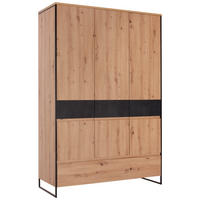 BABYKLEIDERSCHRANK Yunai  - Eichefarben/Anthrazit, Trend, Holzwerkstoff (140/209,7/55,2cm) - My Baby Lou