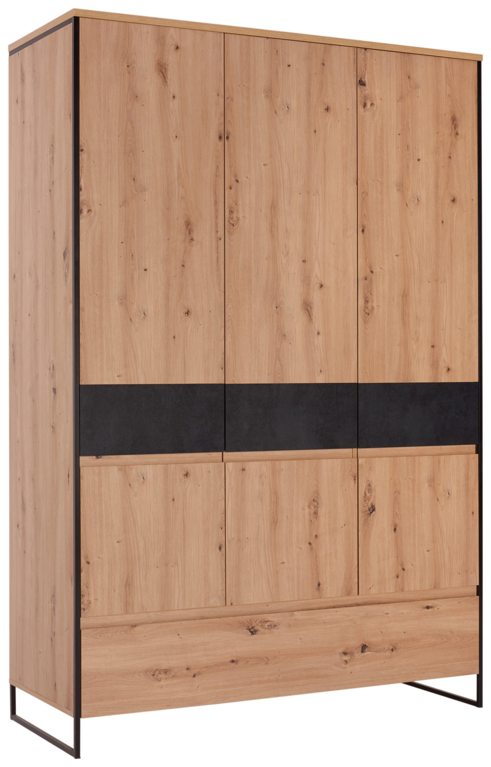 My Baby Lou Babykleiderschrank Yunai Anthrazit, Eiche 140x209.7x55.2 cm
