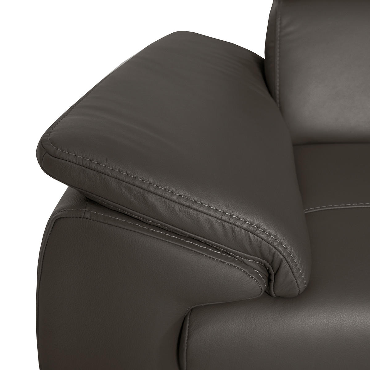 ECKSOFA  in Echtleder Dunkelbraun  - Wengefarben/Dunkelbraun, Design, Leder/Holz (265/265cm) - Livetastic