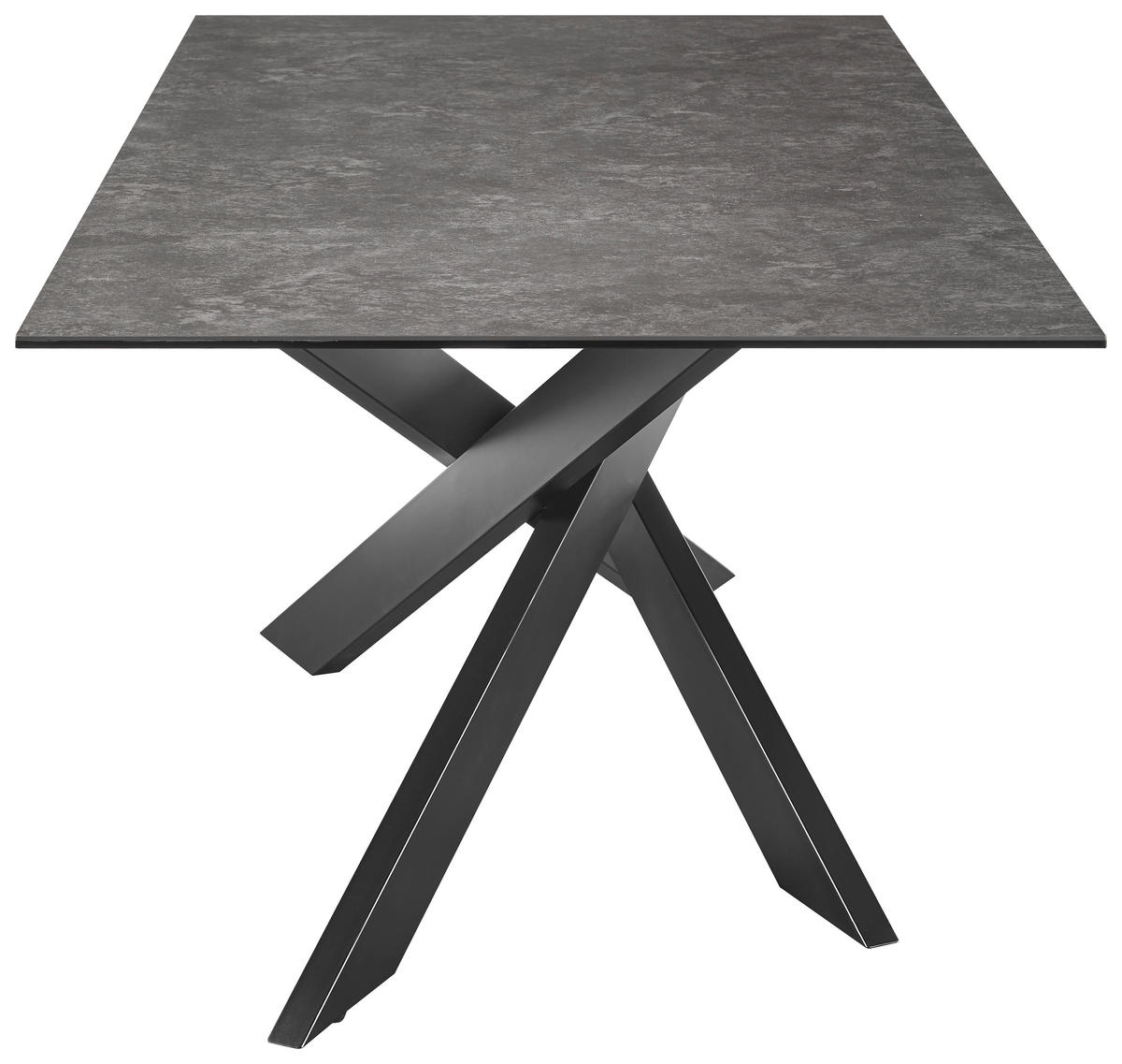 ESSTISCH in Metall, Glas, Keramik 200/100/75 cm  - Dunkelgrau/Schwarz, Design, Glas/Keramik (200/100/75cm) - SetOne by Musterring