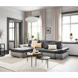 ECKSOFA in Webstoff Hellgrau, Grau  302/187 cm  - Chromfarben/Dunkelgrau, Design, Kunststoff/Textil (302/187cm) - Carryhome