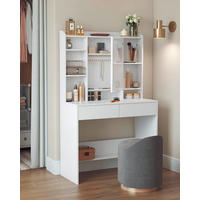 SCHMINKTISCH Weiß  - Weiß, Trend, Glas/Holzwerkstoff (90/40/144,7cm) - Boxxx