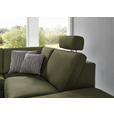 ECKSOFA in Mikrofaser Dunkelgrün  - Dunkelgrün/Alufarben, Design, Textil/Metall (275/242cm) - Dieter Knoll