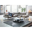 ECKSOFA  in Echtleder Silberfarben  230/290 cm  - Dunkelgrau/Anthrazit, Design, Leder/Metall (230/290cm) - Johann Jakob