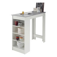BARTISCH rechteckig Grau, Weiß  - Weiß/Grau, Design, Holzwerkstoff (115/50/103cm) - MID.YOU