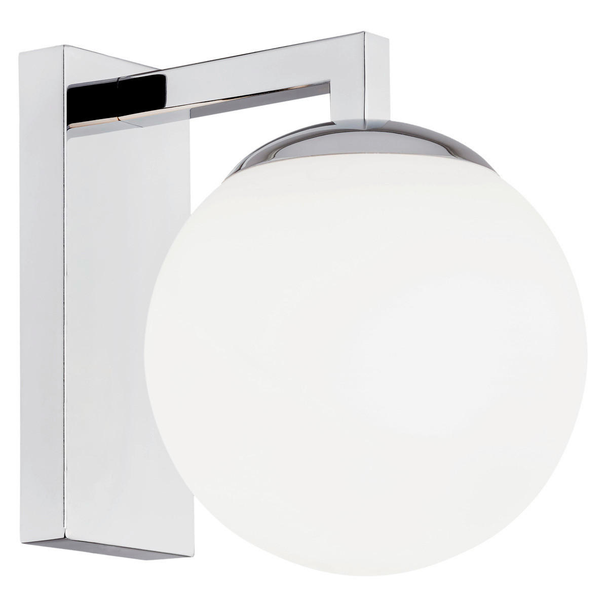 WANDLEUCHTE Argon Aspen 19/20/16 cm  - Chromfarben/Weiß, KONVENTIONELL, Glas/Metall (19/20/16cm)