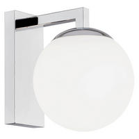 WANDLEUCHTE Argon Aspen 19/20/16 cm  - Chromfarben/Weiß, KONVENTIONELL, Glas/Metall (19/20/16cm)