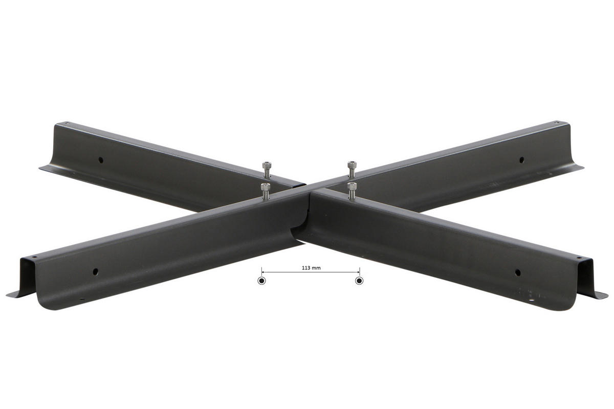 SONNENSCHIRMSTÄNDER Anthrazit  - Anthrazit, KONVENTIONELL, Metall (100/6/100cm) - Siena Garden