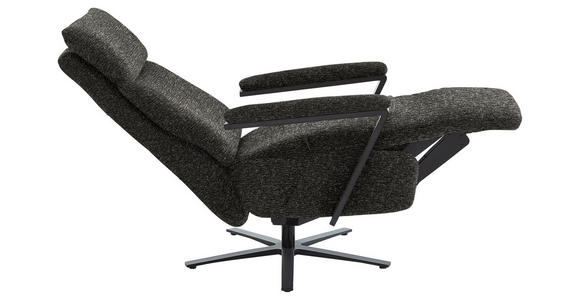 RELAXSESSEL in Textil Schwarzbraun - Schwarzbraun/Schwarz, Design, Textil/Metall (68/117/85cm) - Cantus