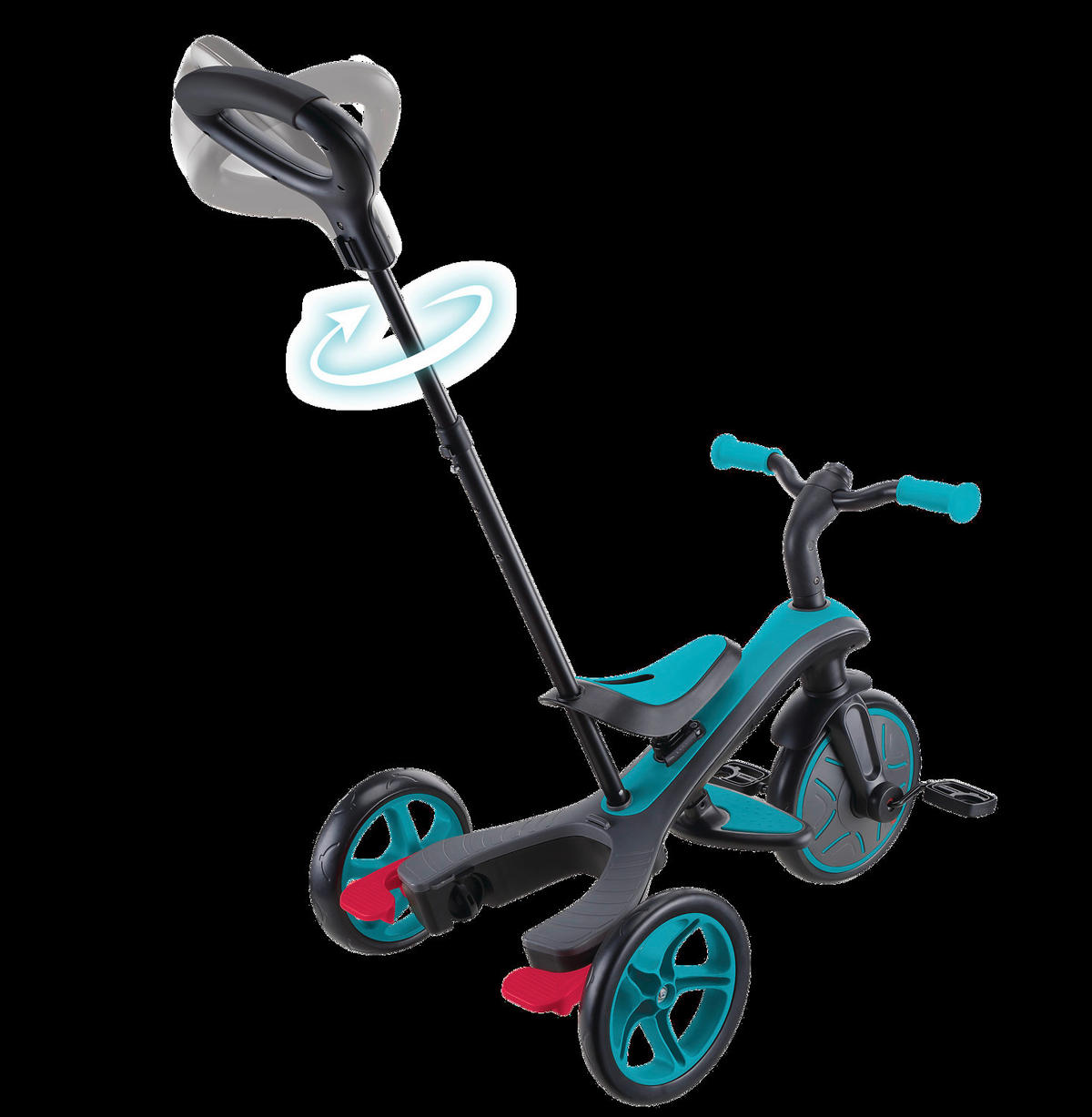 DREIRAD EXPLORER TRIKE 4in1  - Türkis, Basics, Kunststoff (95/47/97,5cm) - GLOBBER