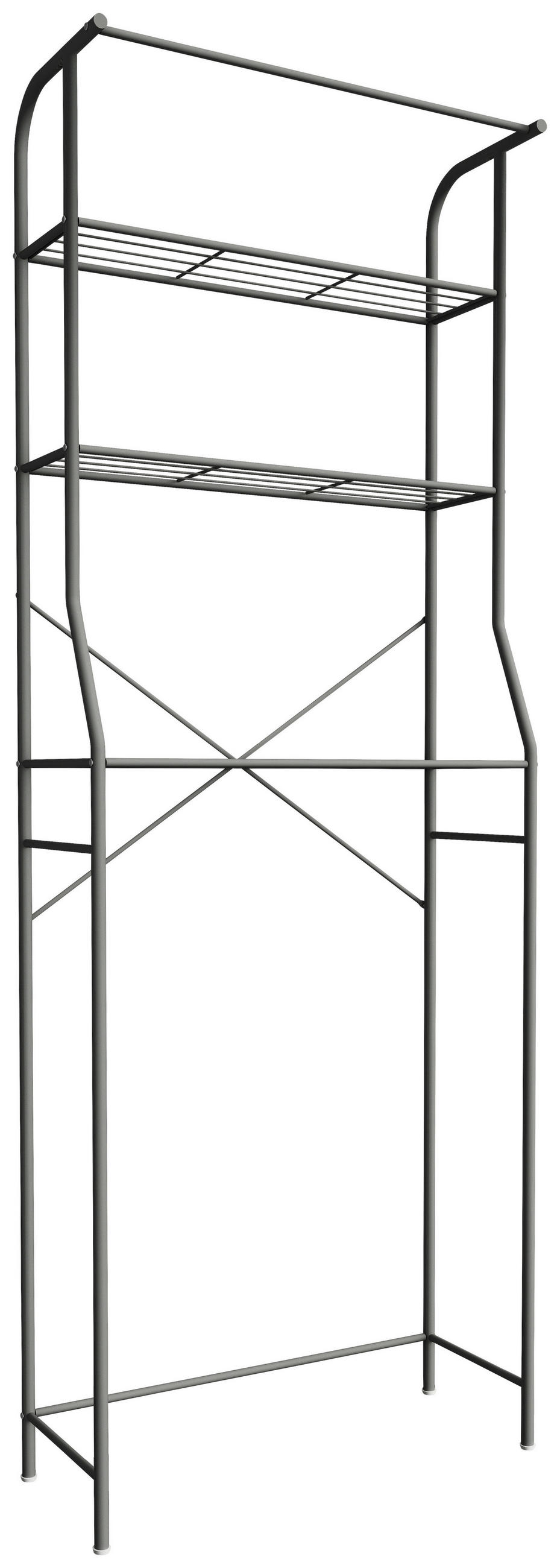 WASCHMASCHINENSCHRANK 60/167/24 cm  in Schwarz  - Schwarz, MODERN, Kunststoff/Metall (60/167/24cm) - MID.YOU
