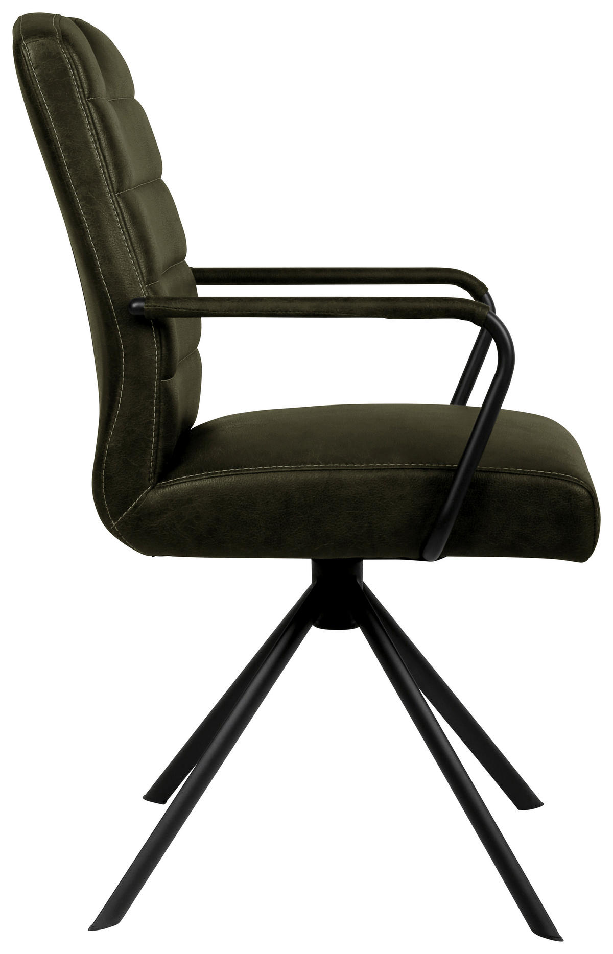 ŽIDLE S PODRUČKAMI, mikrovlákno, černá, tmavě zelená - černá/tmavě zelená, Design, kov/textil (50/92,5/62cm) - Ambia Home