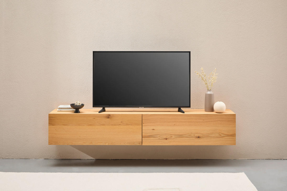 NÍZKA KOMODA, dub, prírodná farba,  - prírodná farba, Design, drevo/kompozitné drevo (180/33/30cm) - MID.YOU