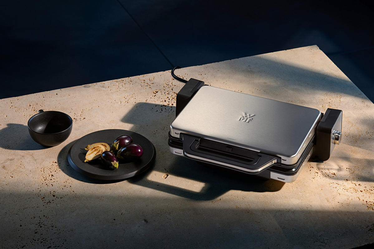 KONTAKTGRILL LONO  - Silberfarben/Schwarz, Design, Metall (45/13,6/36,6cm) - WMF