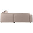 ECKSOFA Taupe Cord  - Taupe/Schwarz, KONVENTIONELL, Kunststoff/Textil (254/224cm) - Hom`in