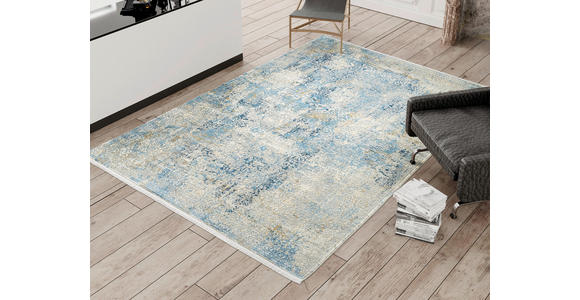 WEBTEPPICH 67/130 cm Avignon Blau, Grau - Blau/Grau, Design, Textil (67/130cm) - Dieter Knoll