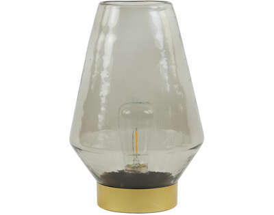 LED-TISCHLEUCHTE  - Goldfarben/Grau, Basics, Glas (16/23,5/16cm) - Light & Living