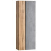 HÖGSKÅP  - ek Wotan/ljusgrå, Modern, trämaterial (65/180/35cm) - Held