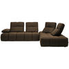 ECKSOFA in Struktur Taupe  - Taupe/Schwarz, Design, Kunststoff/Textil (313/233cm) - Emilio Belluti
